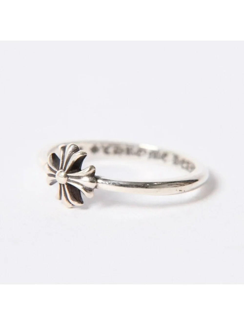Chrome Hearts Bubblegum CH Pls CH Plastic Sling Ring 925 Sterling Silver
